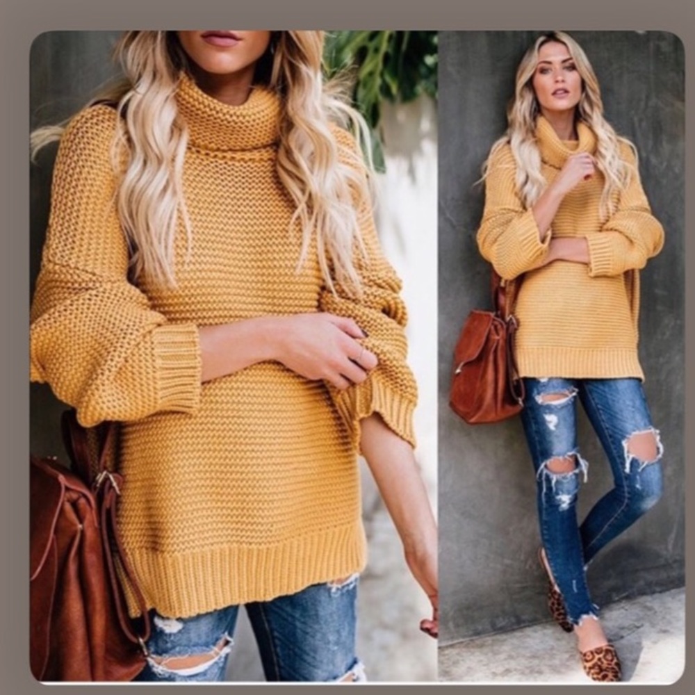 โ๏ธCOMING SOON Chunky Knit Turtleneck Sweater - Picture 2 of 8